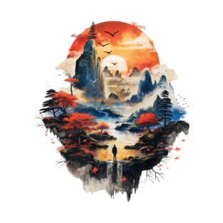 Immersive Fantasy Landscape T-Shirt