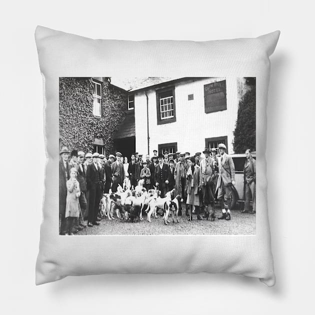 The Dun Bull Hunt 1951 Pillow by StephenJSmith