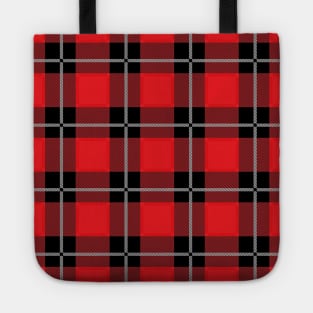 Red and Black Flannel-Plaid Pattern Tote