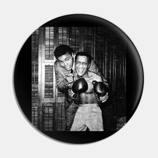 muhammad ali-halftone Pin