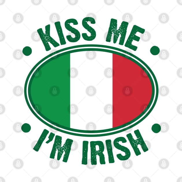 Kiss Me I'm Irish Italian Flag by Emma