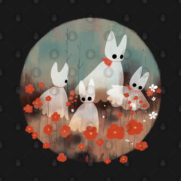 Ghost Bunnies picnic by Magcelium