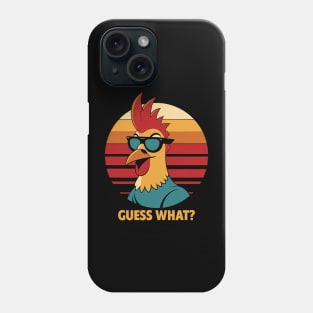 chicken rooster with sunglasses t shirt design Phone Case