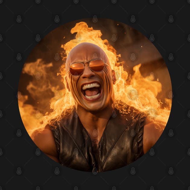 Mr. ROCK is Laughing His BALD head is ON FIREEE by BloomInOctober