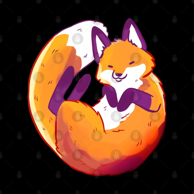 Cute sleeping fox by Yarafantasyart