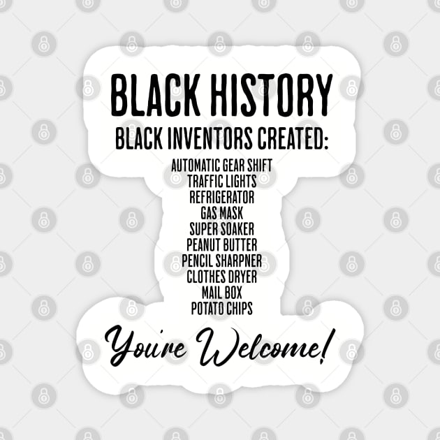 Black Inventions - Black History Magnet by UrbanLifeApparel