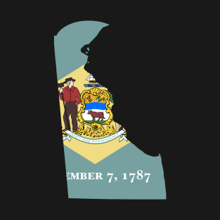 Delaware Flag Map T-Shirt