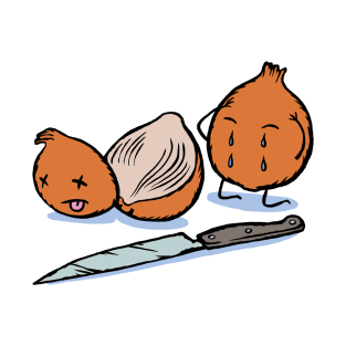 crying onion crime scene. T-Shirt