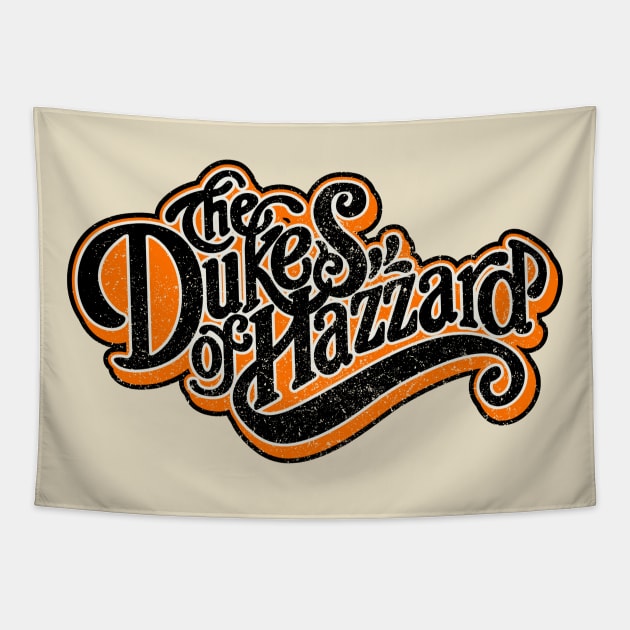 Retro Style Dukes of Hazzard Design Tapestry by darklordpug