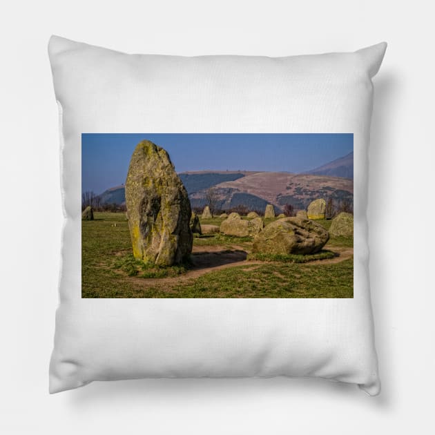 Castlerigg Stone Circle, UK (17) Pillow by Avalinart