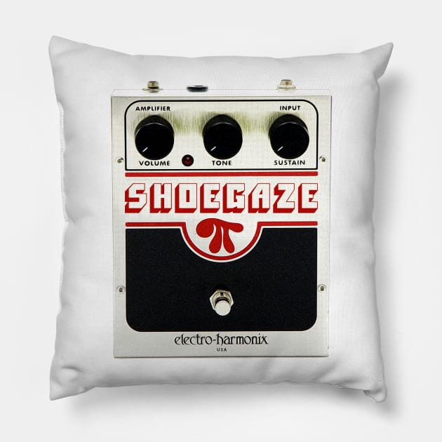 Shoegaze Guitar Effects Pedal /// Guitarist Design Pillow by DankFutura