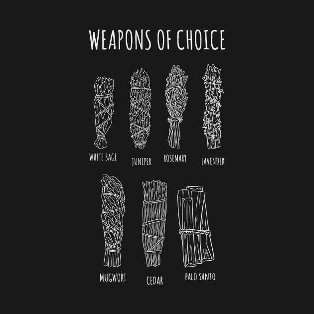 WEAPONS OF CHOICE SMUDGE STICK WITCH DESIGN by Chameleon Living