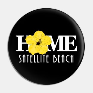 HOME Satellite Beach yellow (white text) Pin