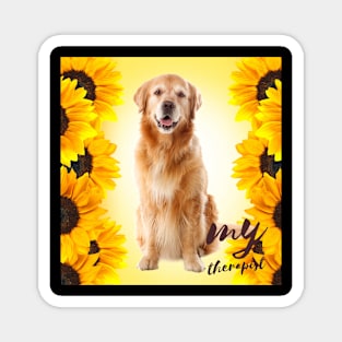 Golden retriever dog - You are my sunshine Magnet