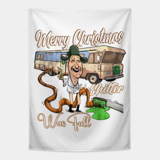 Merry Christmas Shitter Was Full Tapestry