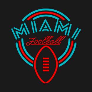 Neon Sign Miami Football T-Shirt