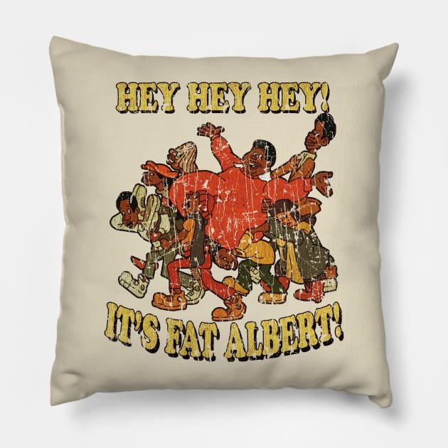 Fat Albert Hey Hey Hey! Vintage Pillow by Niko Neon