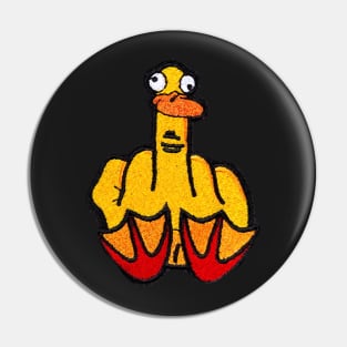 Funny Duck Middle Finger Pin