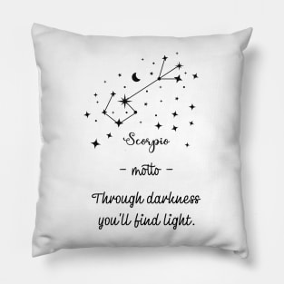 Key phrases of the zodiac signs: Scorpio Pillow