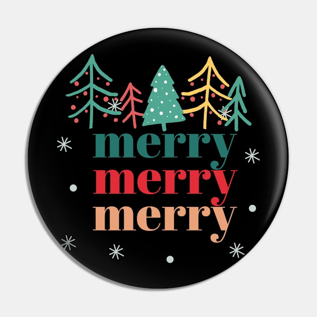 Merry Christmas with trees Pin by MKSTUD1O