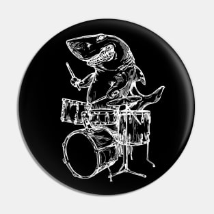 SEEMBO Shark Playing Drums Drumming Drummer Music Drum Band Pin