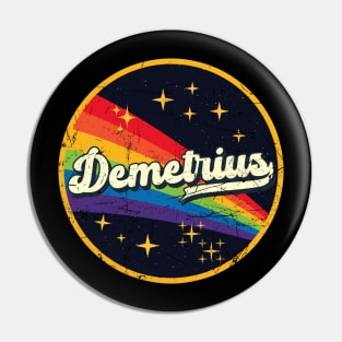 Demetrius // Rainbow In Space Vintage Grunge-Style Pin