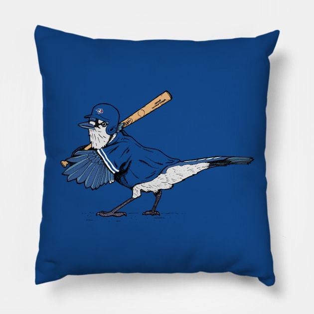Toronto Blue Jay Baseball Pillow by deancoledesign