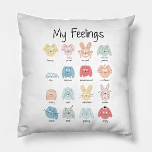 Funny bunny feelings Pillow