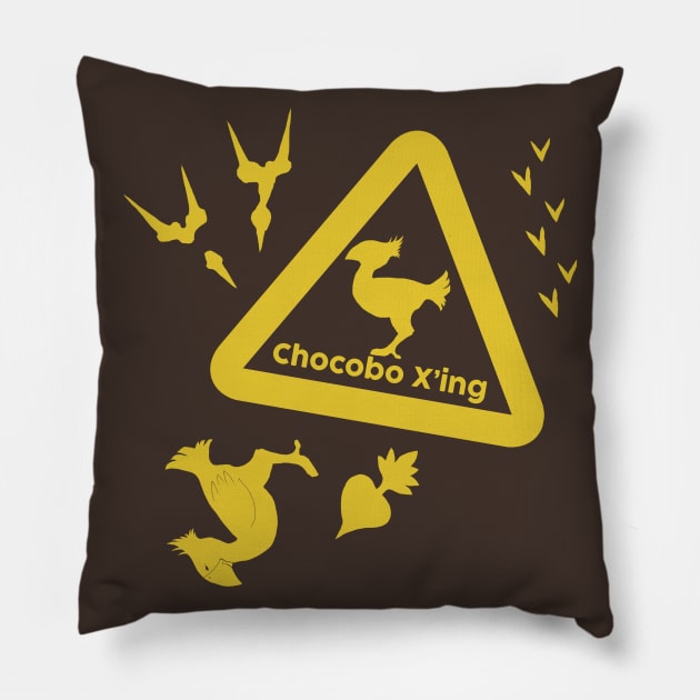 Chocobo Crossing - Final Fantasy Pillow by GysahlGreens