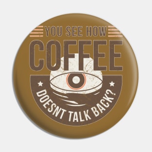 Nerdy Tee - Coffee Talk Back Pin