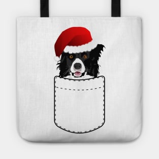 Rough Border Collie Christmas Dog In Your Pocket Tote