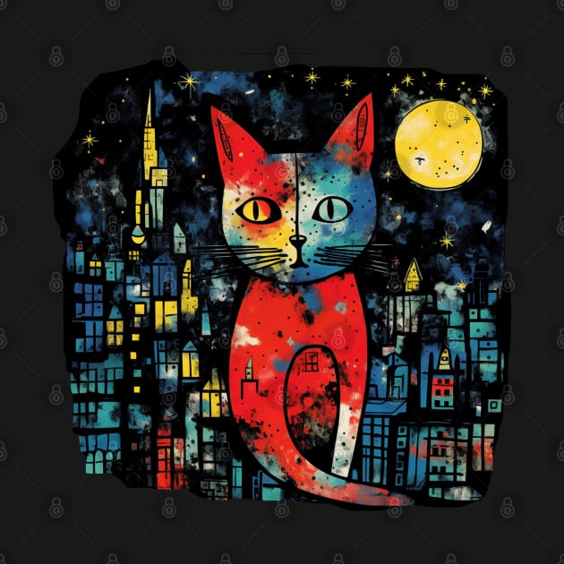 Night city cat by tatadonets