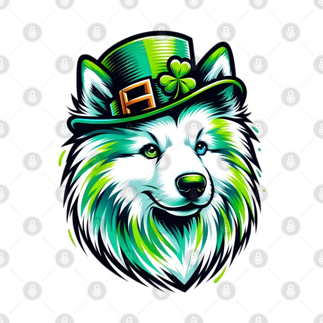 American Eskimo Dog Celebrates Saint Patrick's Day by ArtRUs