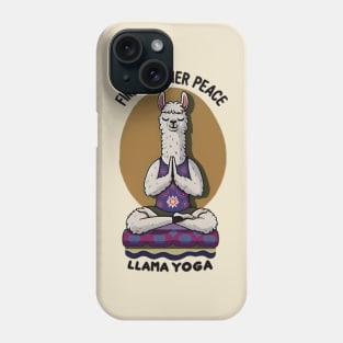 llama yoga lover Phone Case