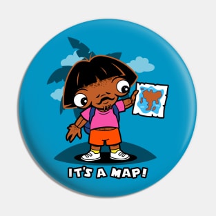 Funny Alien Explorer Cute Cartoon Silly Mashup Pin