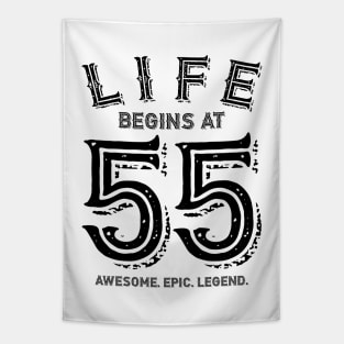 Life Begins at 55 Tapestry