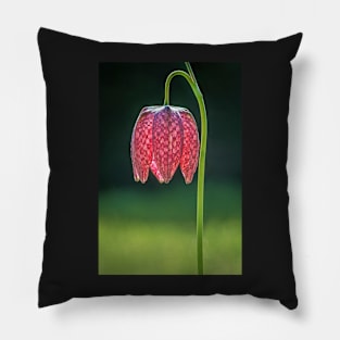 Red Snakeshead Fritillary Flower Pillow