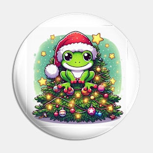 Santa Frog Pin