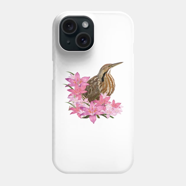 Lentiginous Bittern Phone Case by obscurite