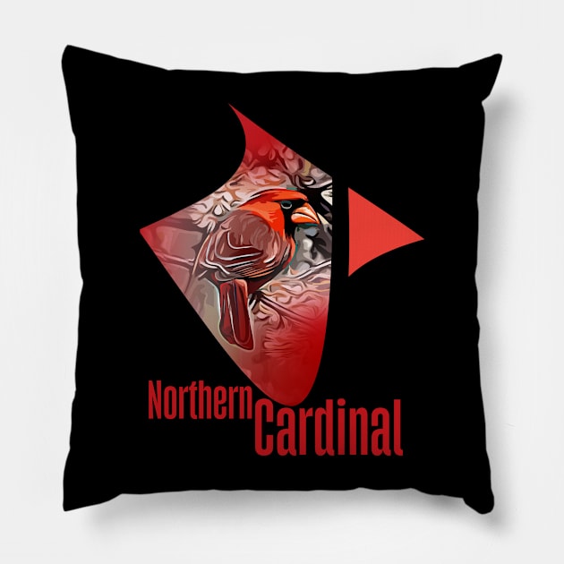 Northern Cardinal Graphic Pillow by Ripples of Time