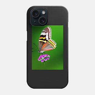 COOL BUTTERFLY RESTING ON A FLOWER Phone Case