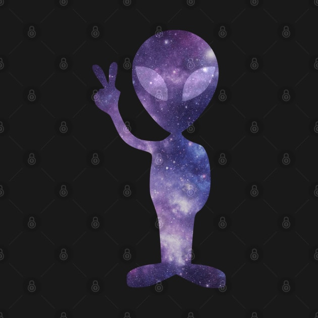 Purple Space Alien Made out of Stars by DesignsbyZazz