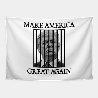 Trump Behind Bars Tapestry