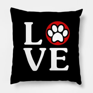 Love Dog Shirt Dog Paw For Dog Lover - Birthday Gift Pillow