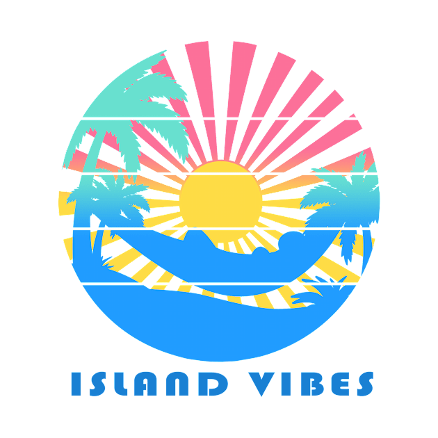 Bright Island Vibes Sunset Rays Hammock by MOP tees