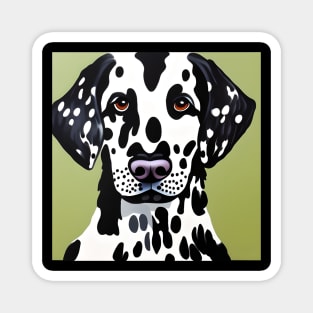 Dalmatian Dog Painting Magnet