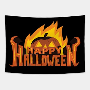 Happy Halloween - pumpkins Tapestry