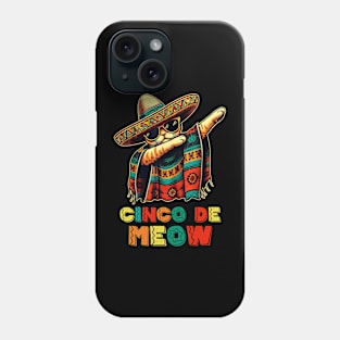 Cinco De Mayo Funny Mexican Cat Sombrero Poncho Men Women Phone Case