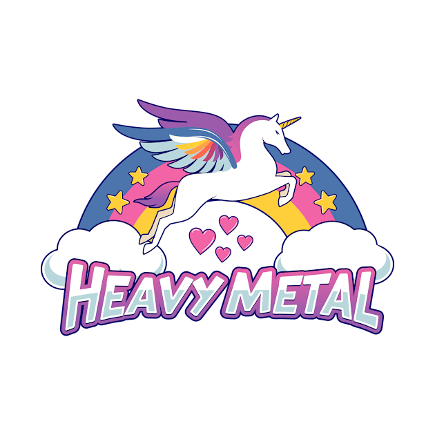 Funny Heavy Metal Unicorn by marieltoigo