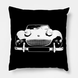 Austin Healey Sprite British 1960s classic car monoblock white Pillow